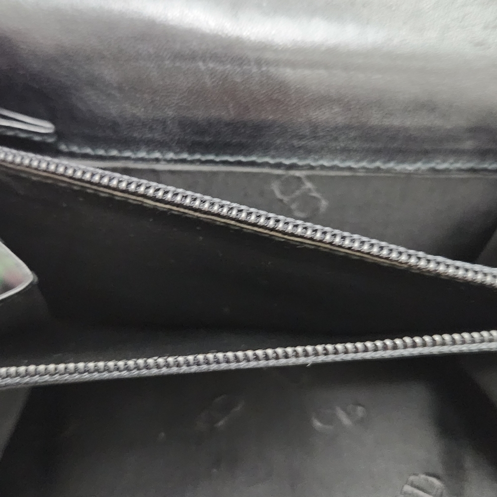 Christian Dior Black Leather Compact Wallet - Picture 8 of 13